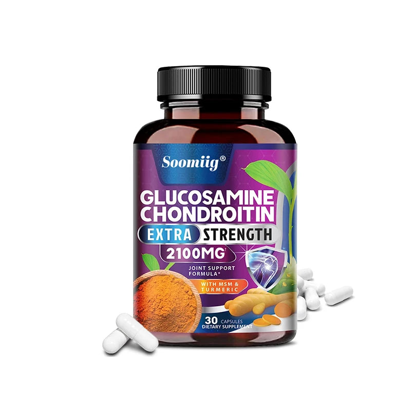 Glucosamine Chondroitin Turmeric MSM - 3x Strength Joint Support Supplement for Joint Mobility & Comfort for Men and Women