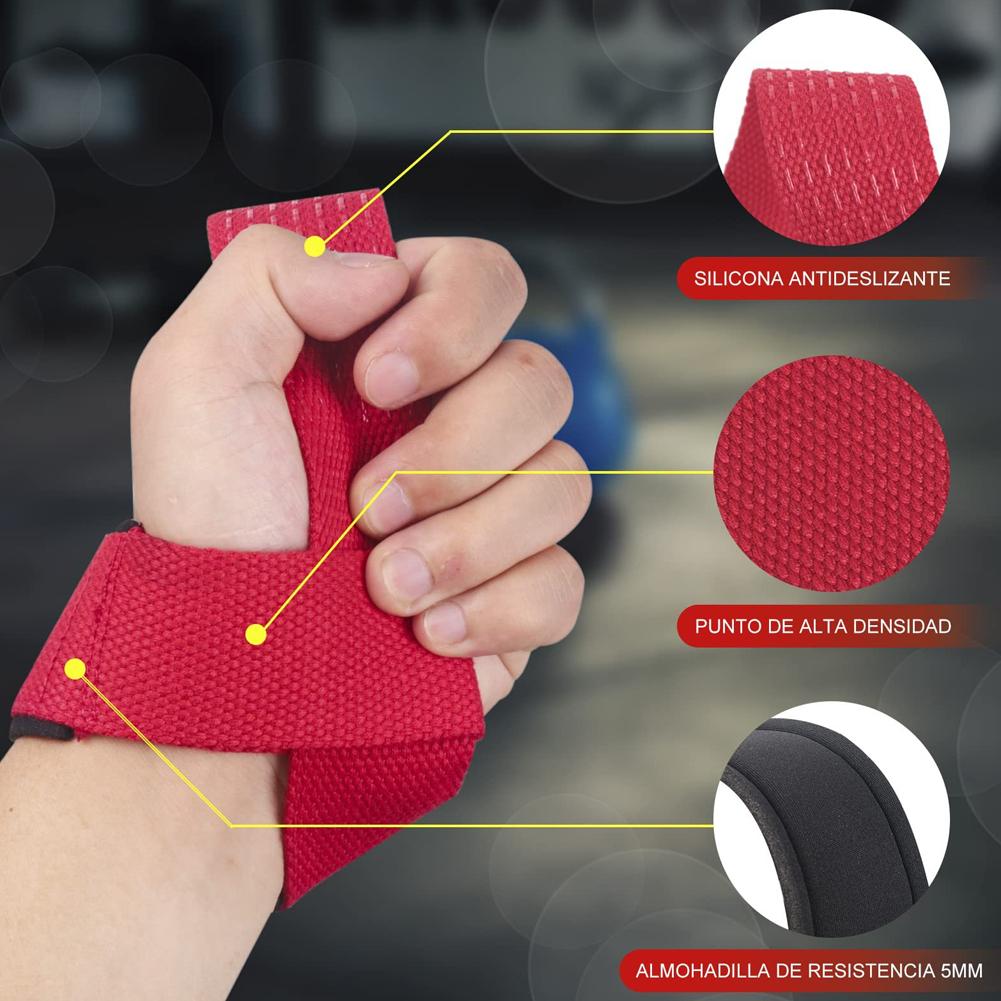 Silicone Weightlifting Straps Anti-Slip Lifting Wrist Crossfit Strength Hand Straps Grips Deadlifts Training Support