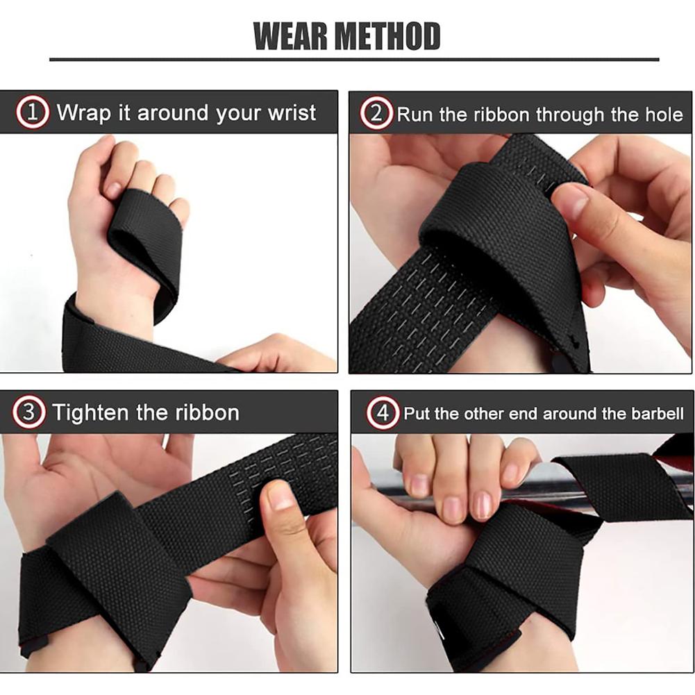 Silicone Weightlifting Straps Anti-Slip Lifting Wrist Crossfit Strength Hand Straps Grips Deadlifts Training Support