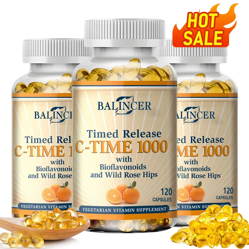 1000 Mg Vitamin C Contains Wild Rosehips-Promotes Collagen Production, Boosts Immunity, Strong Antioxidant, Supports Skin Health