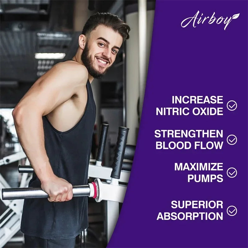 L-Arginine Capsules - Helps Increase Endurance, Protein Synthesis,Promotes Faster Muscle Growth, Abs