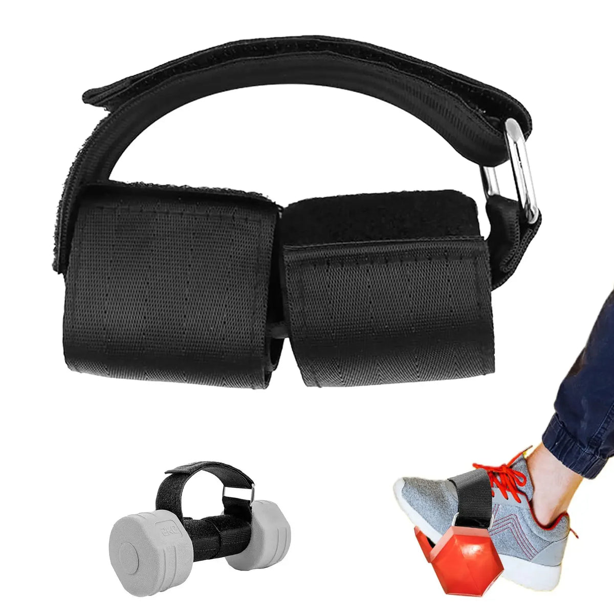 Adjustable Ankle & Calf Training Straps with Buckle Closure - Suitable for Calf Pain, Dumbbell Attachments for Gym Workouts