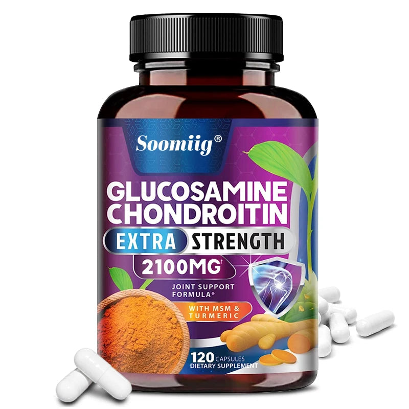 Glucosamine Chondroitin Turmeric MSM - 3x Strength Joint Support Supplement for Joint Mobility & Comfort for Men and Women