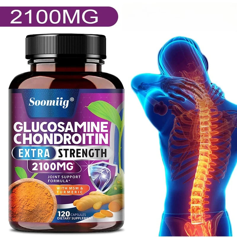 Glucosamine Chondroitin Turmeric MSM - 3x Strength Joint Support Supplement for Joint Mobility & Comfort for Men and Women