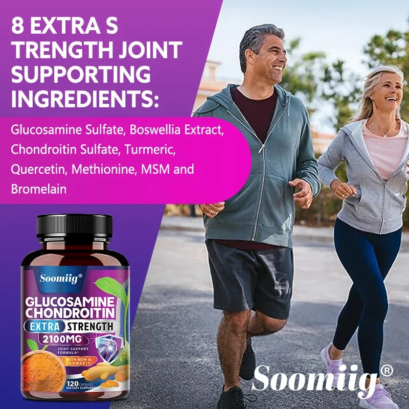 Glucosamine Chondroitin Turmeric MSM - 3x Strength Joint Support Supplement for Joint Mobility & Comfort for Men and Women
