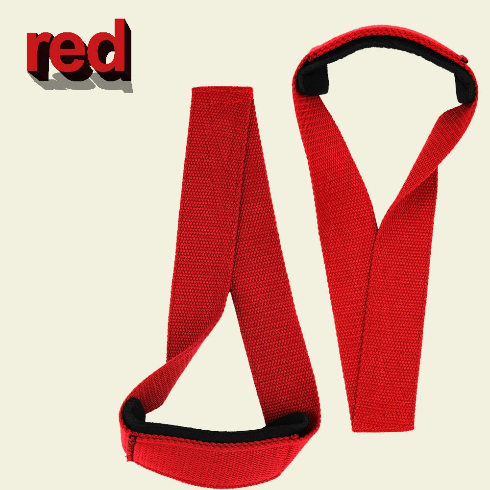 MKAS 1 Pair Gym Lifting Straps Fitness Gloves Anti-slip Hand Wraps Wrist Straps Support For Weight Lifting Powerlifting Training