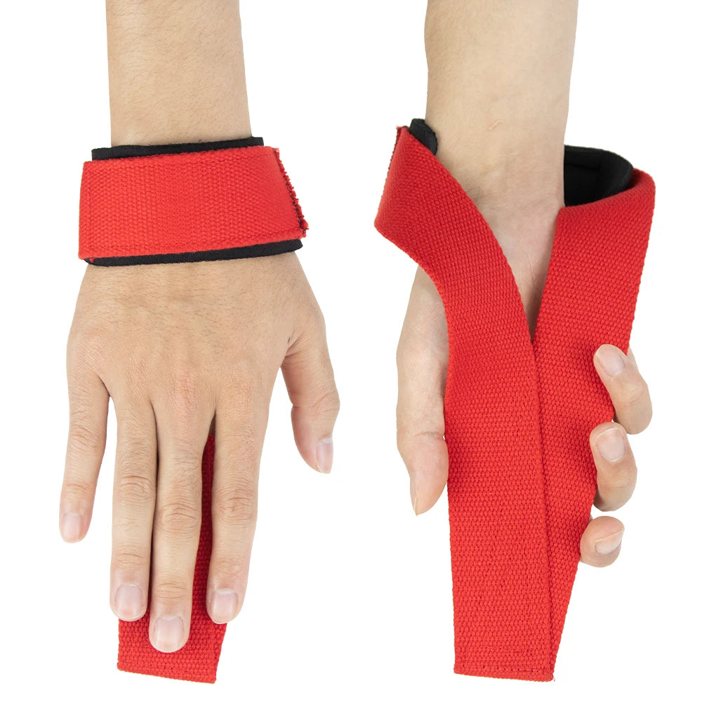 MKAS 1 Pair Gym Lifting Straps Fitness Gloves Anti-slip Hand Wraps Wrist Straps Support For Weight Lifting Powerlifting Training