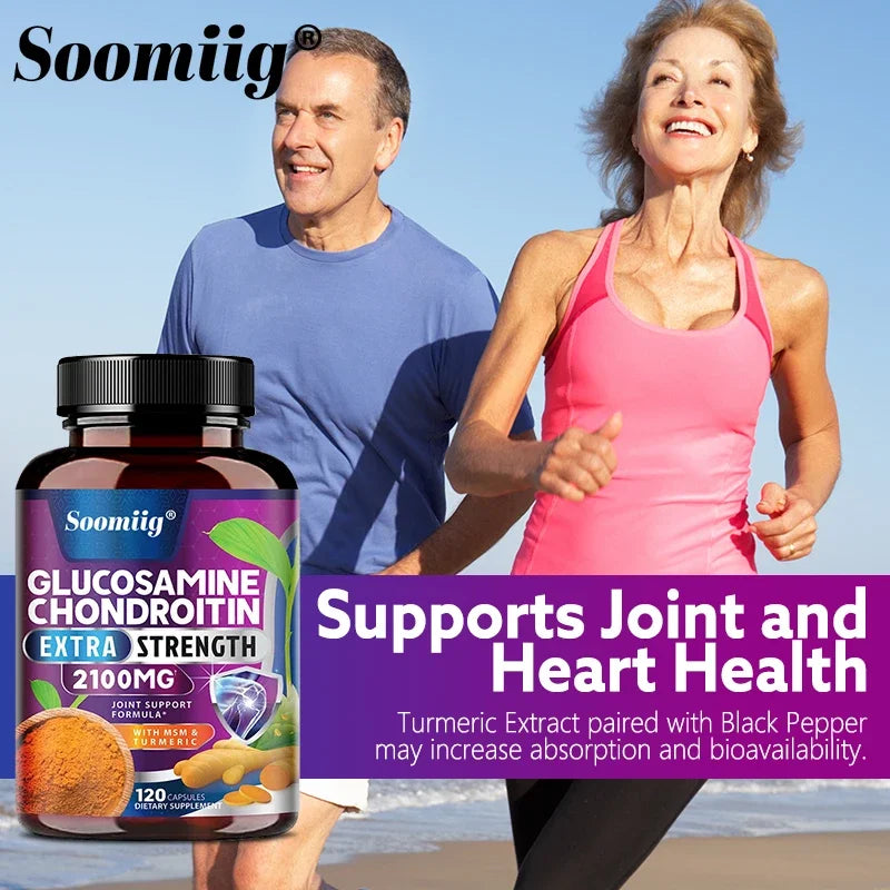 Glucosamine Chondroitin Turmeric MSM - 3x Strength Joint Support Supplement for Joint Mobility & Comfort for Men and Women