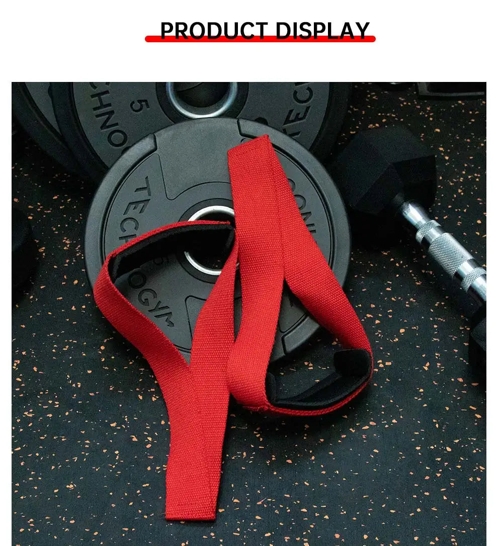 MKAS 1 Pair Gym Lifting Straps Fitness Gloves Anti-slip Hand Wraps Wrist Straps Support For Weight Lifting Powerlifting Training