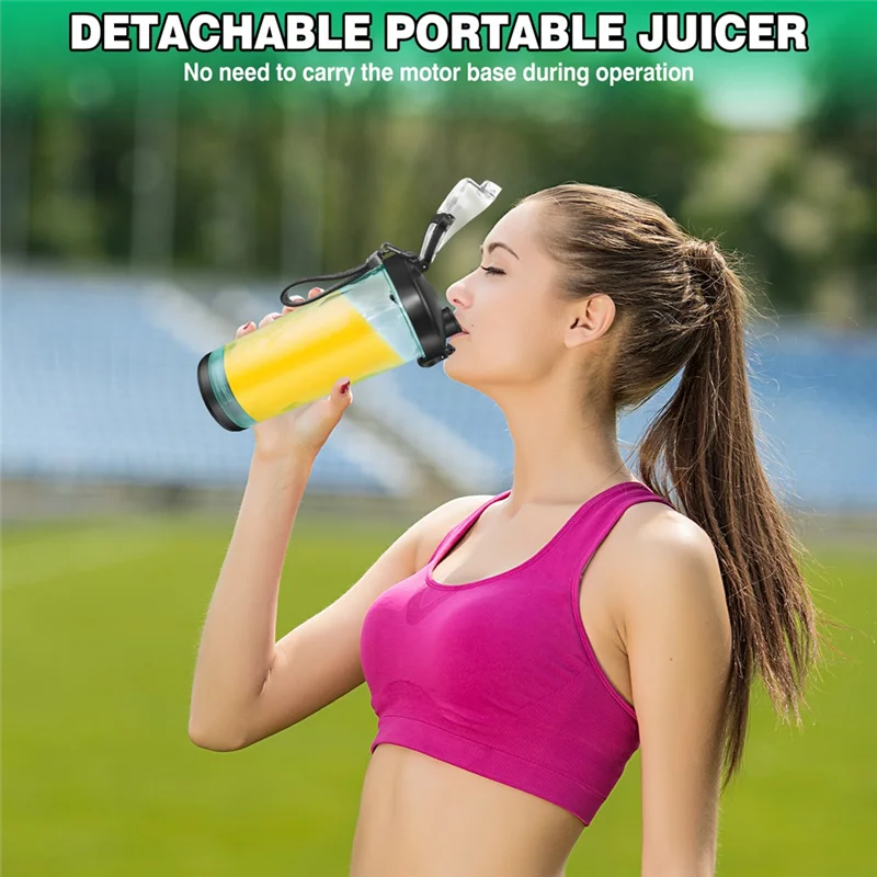 B47B-Fruit Mixer USB Rechargeable 600ML Portable Blender Electric Juicer Mini Personal For Smoothie For Juice Maker