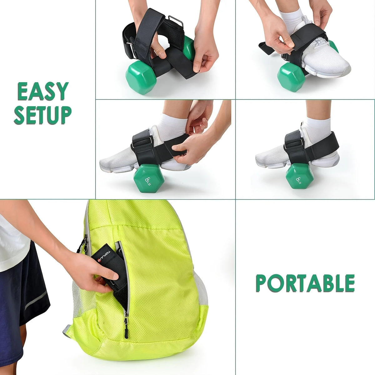 Adjustable Ankle & Calf Training Straps with Buckle Closure - Suitable for Calf Pain, Dumbbell Attachments for Gym Workouts