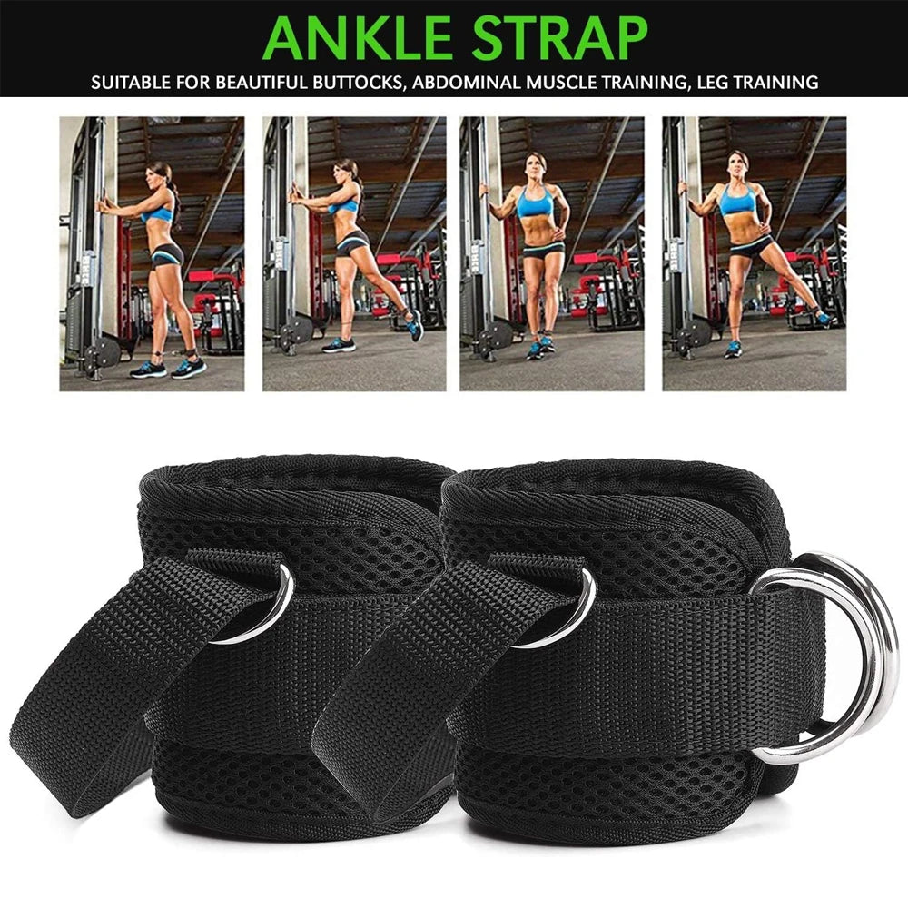 Ankle Straps for Cable Machine, Ankle Attachment for Gym, Ankle-Cuff, Kickback Ankle Strap for Glute Workout, Leg Extensions