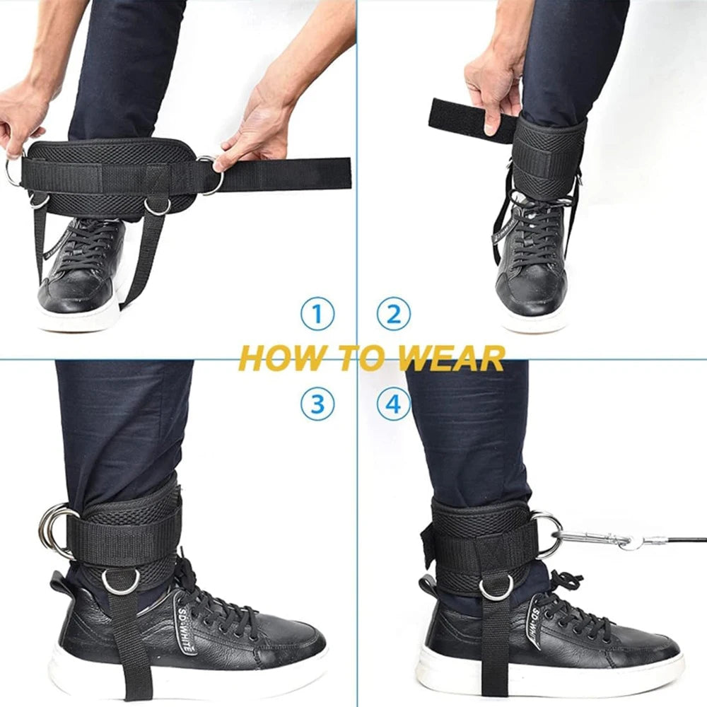 Ankle Straps for Cable Machine, Ankle Attachment for Gym, Ankle-Cuff, Kickback Ankle Strap for Glute Workout, Leg Extensions