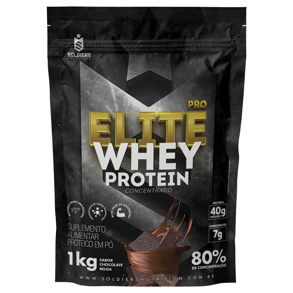 Elite Pro Whey Protein Concentrate 80% - 1kg - Soldiers Nutrition