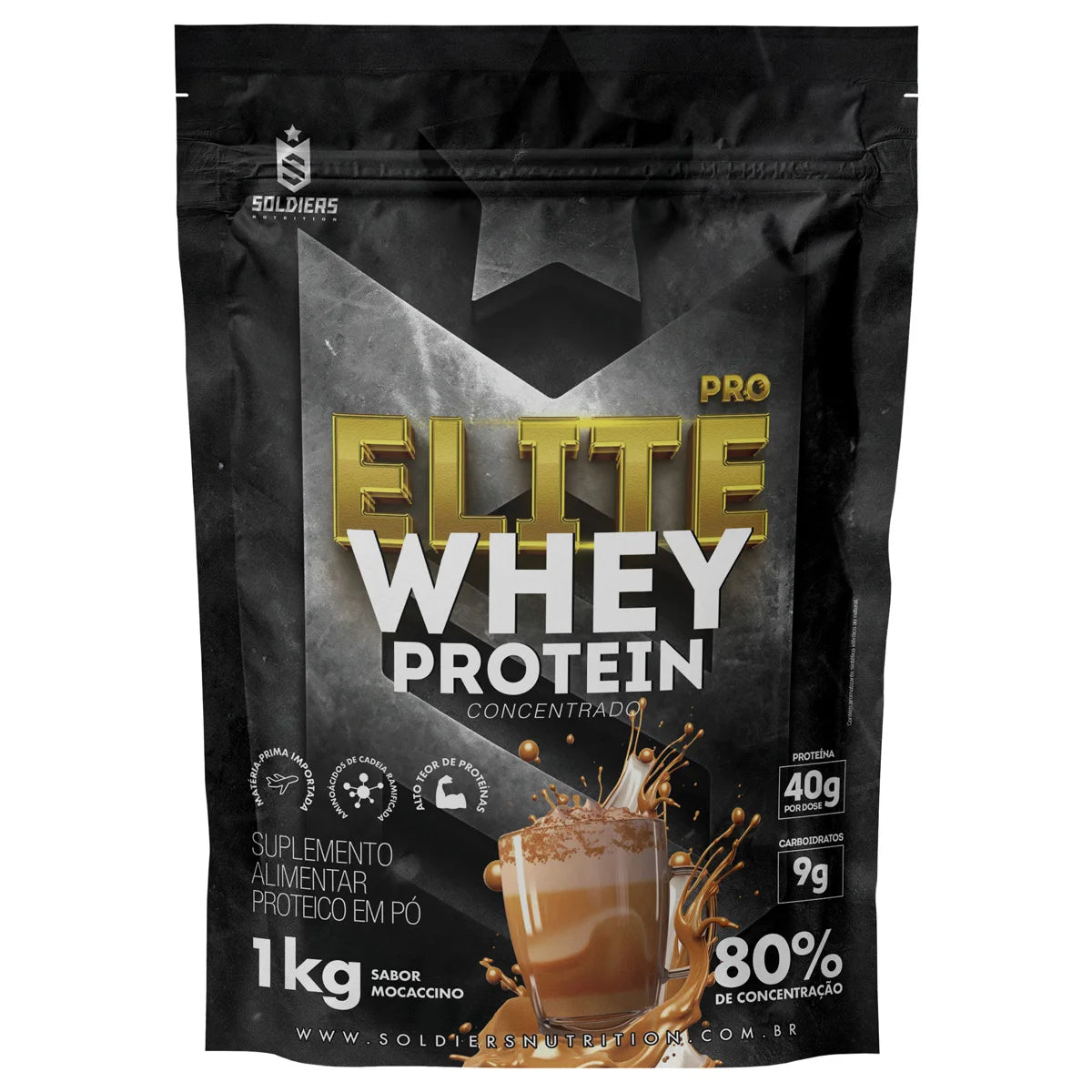 Elite Pro Whey Protein Concentrate 80% - 1kg - Soldiers Nutrition