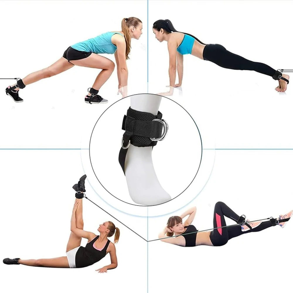 Ankle Straps for Cable Machine, Ankle Attachment for Gym, Ankle-Cuff, Kickback Ankle Strap for Glute Workout, Leg Extensions