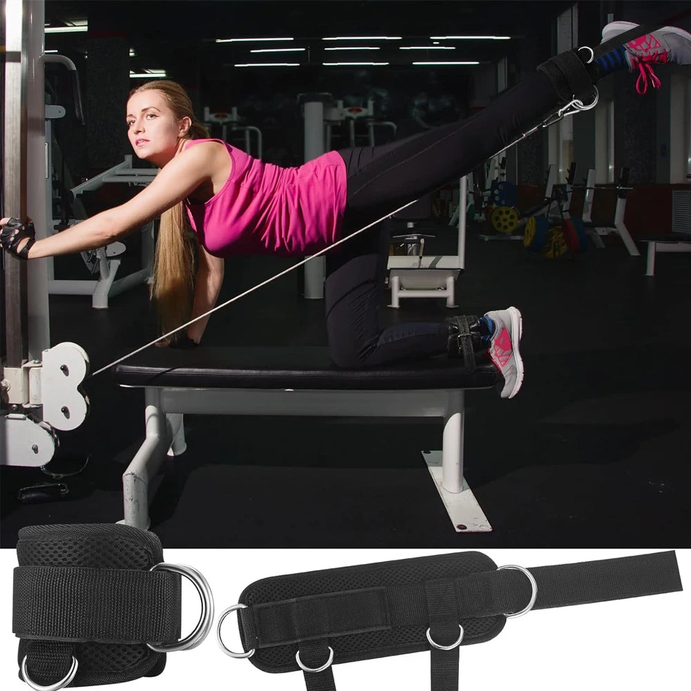 Ankle Straps for Cable Machine, Ankle Attachment for Gym, Ankle-Cuff, Kickback Ankle Strap for Glute Workout, Leg Extensions